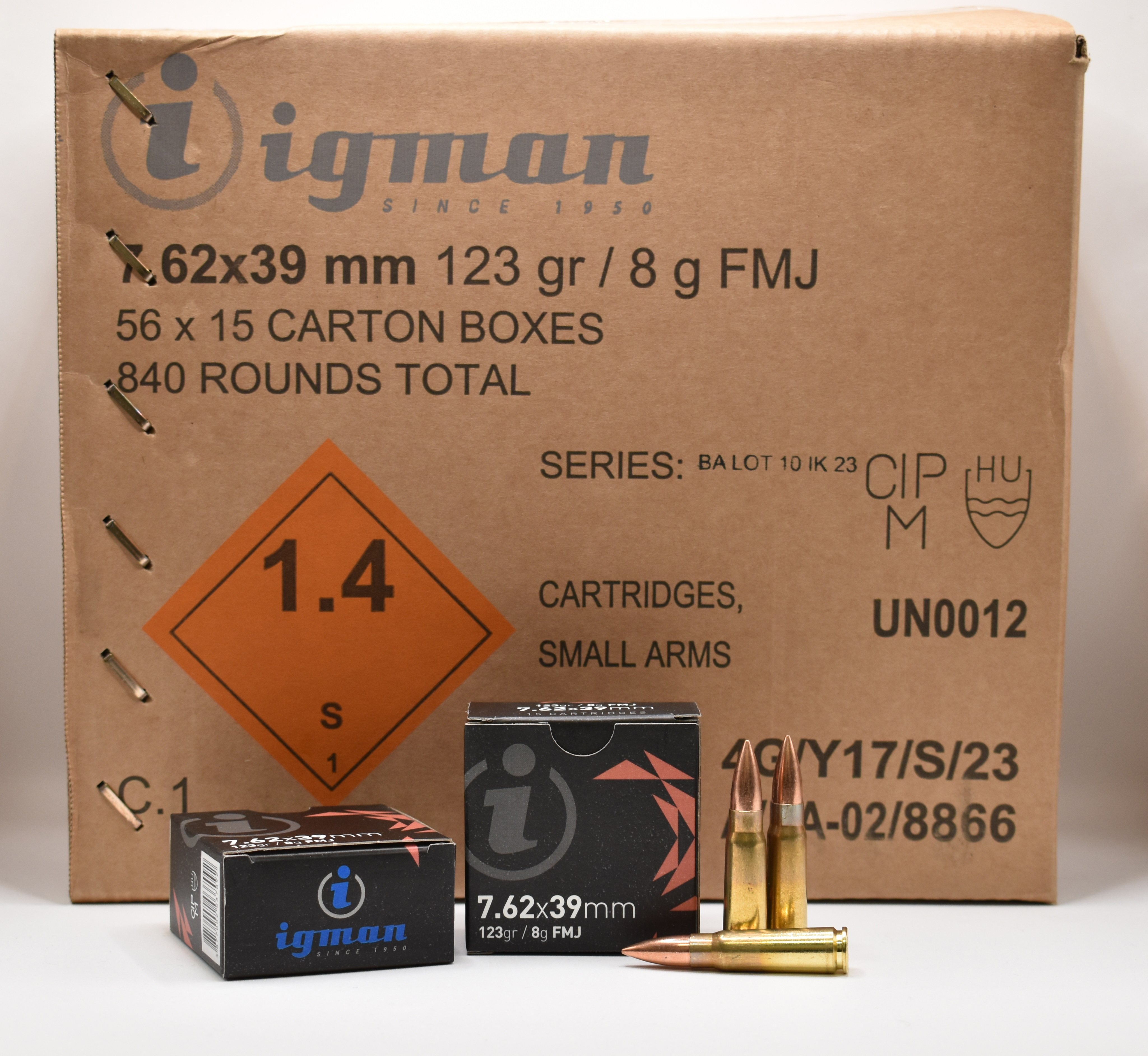 AI IGMAN 7.62X39 123GR FMJ 840RD CASE - Ammunition